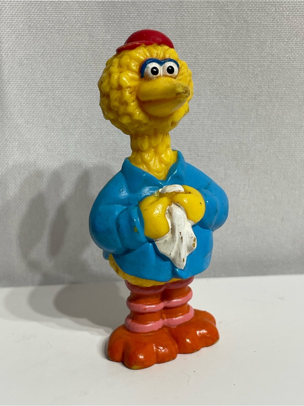 Vintage Big Bird Mechanic PVC figurine Sesame Street Jim Henson Good Condition m